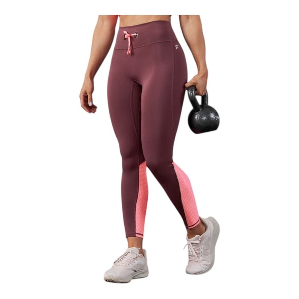 Fabletics Stride 9 Motion365+ High-Waisted Leggings Mauve neon pink workout pant - Picture 9 of 10